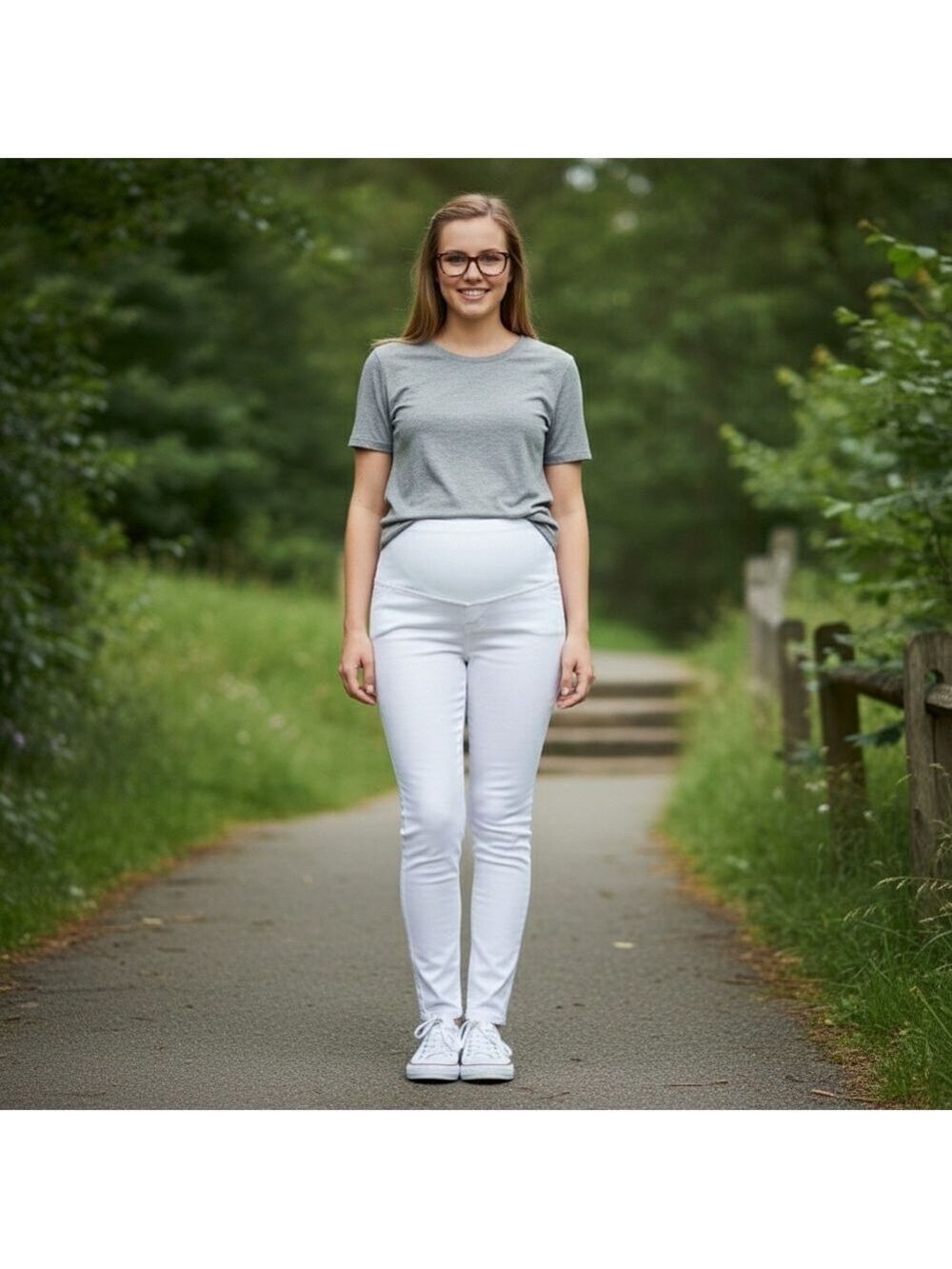 J. Crew White Over The Belly Band Maternity Jeans Size 30
